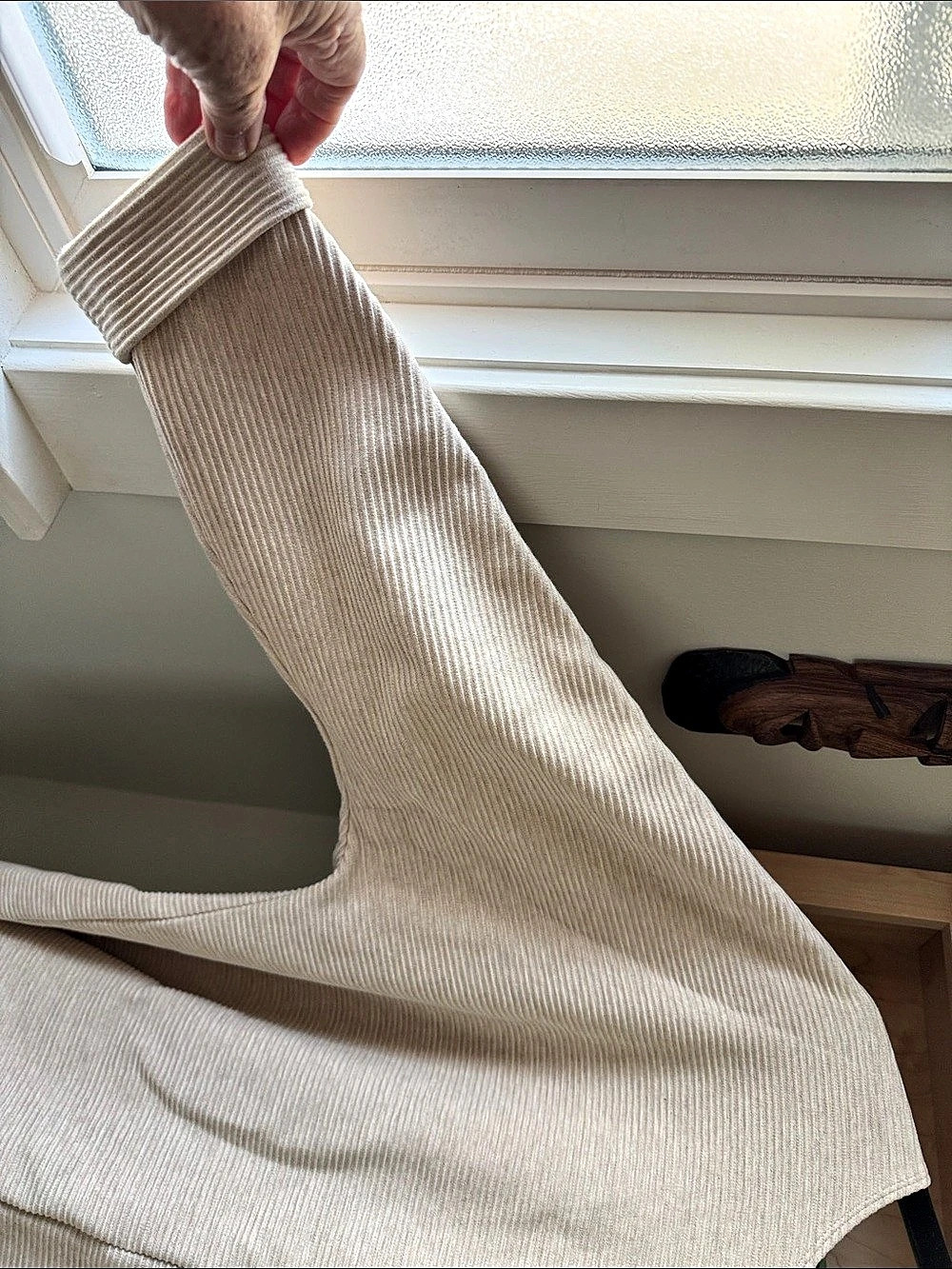 Time and Tru Ribbed Tank Top in Beige Size XL